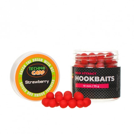 Бойли насадочні HookBaits "Strawberry" d.10мм 75грам